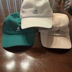 Kangol Green and Beige and white kangol 3pack for $30